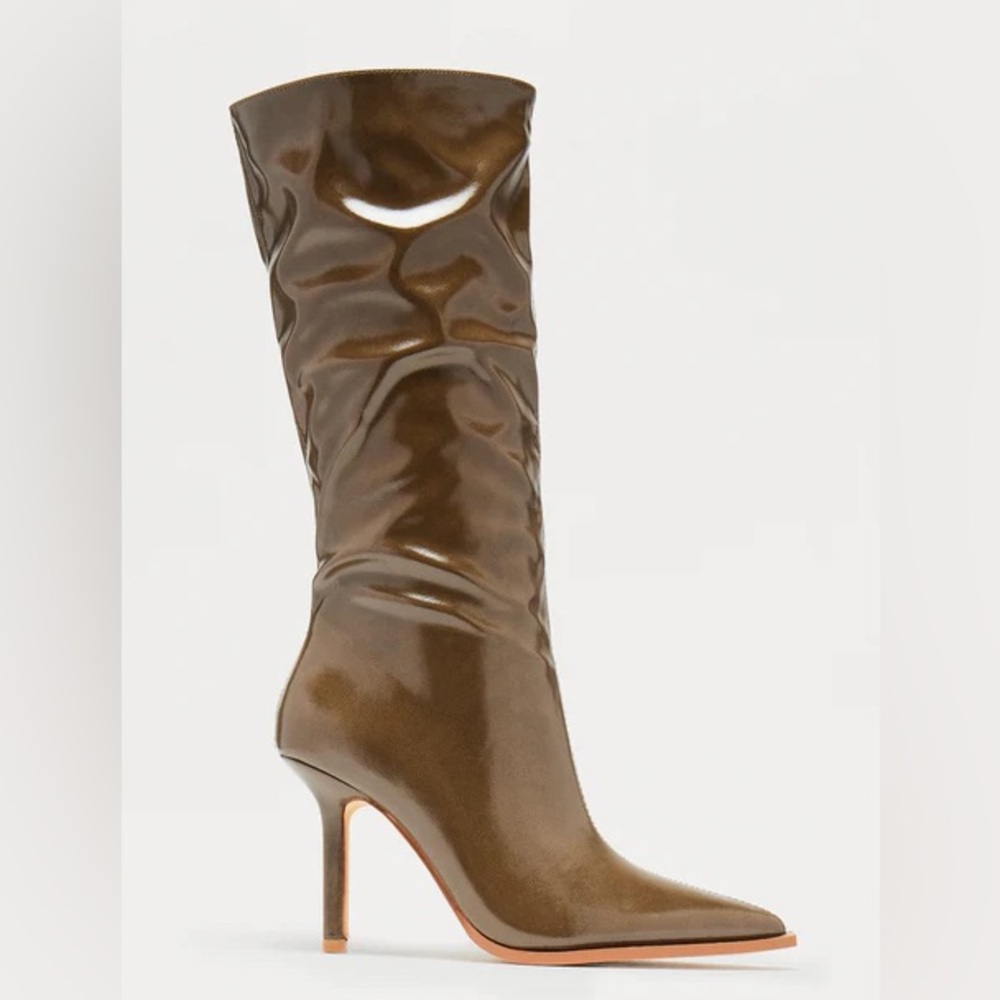NEW Faux Leather Stiletto Boots